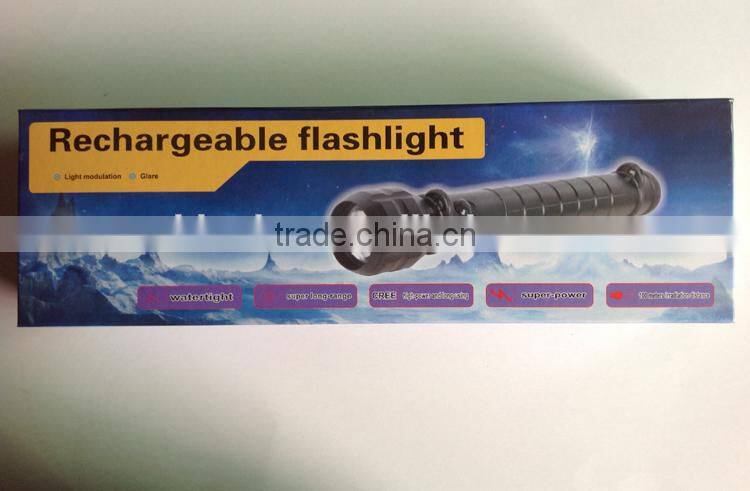 LED Flashlight zoom flashlight tactical flashlight 3XD batteries flashlight torch