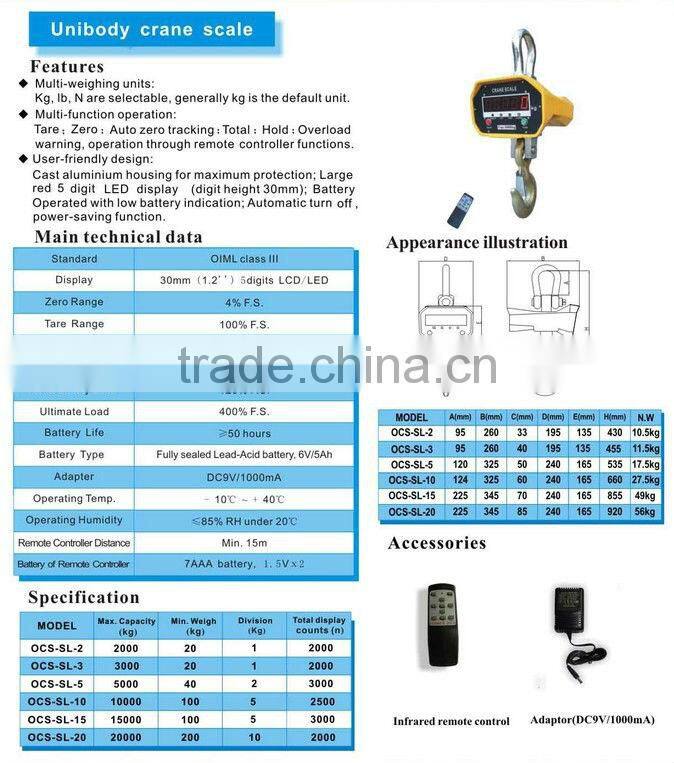 OCS-SL Digital Wireless Crane Scale