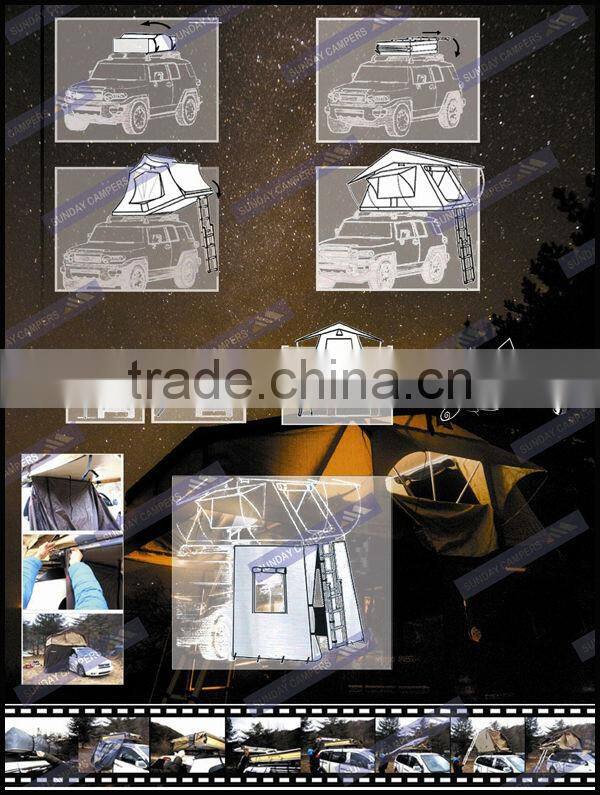 4*4 off-road truck car fiberglass car roof top tent