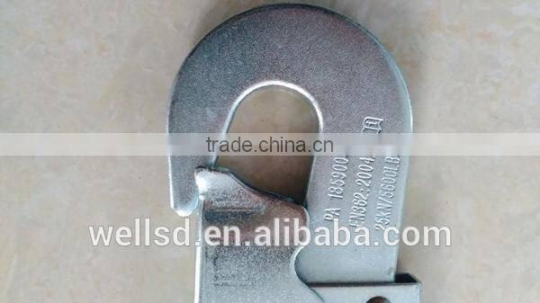 safety lanyard with double self locking galvanized snap hook