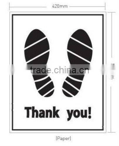 plastic/paper foot mat