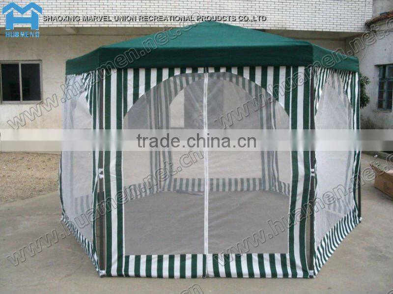 Hexagonal Shade Gazebo Canopy with mosquito net