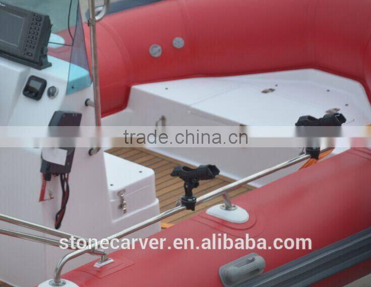 China manufacturer new 17' RIB rigid hypalon inflatable sport fishing boats for sale