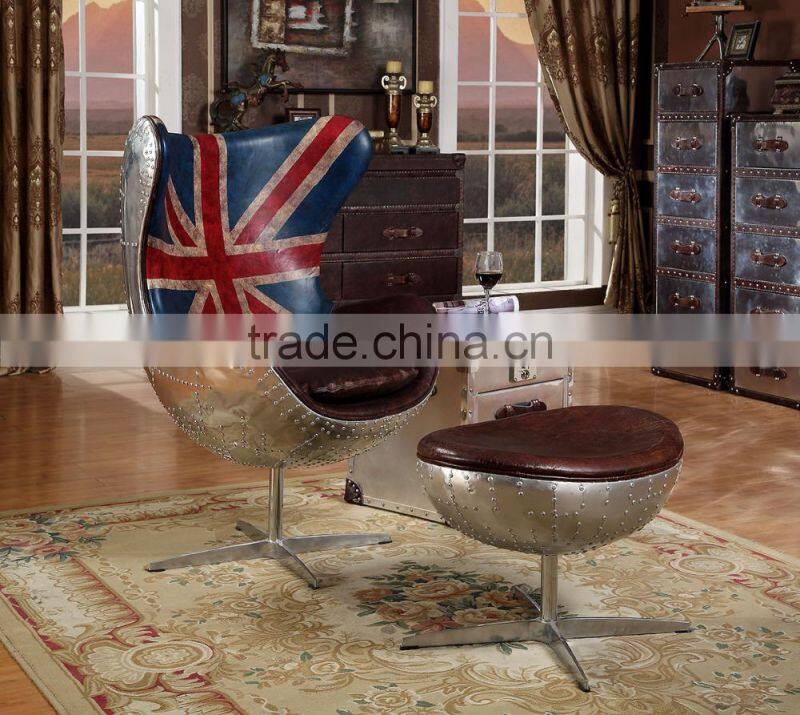 Leather Egg Shell Chair For Indoor/Vintage Genuine Leather Egg Chair