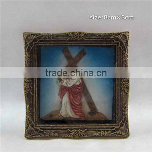 Plastic photo frame fridge magnet