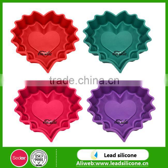 food grade Heart-shaped lace silicone silicone cup cake mold
