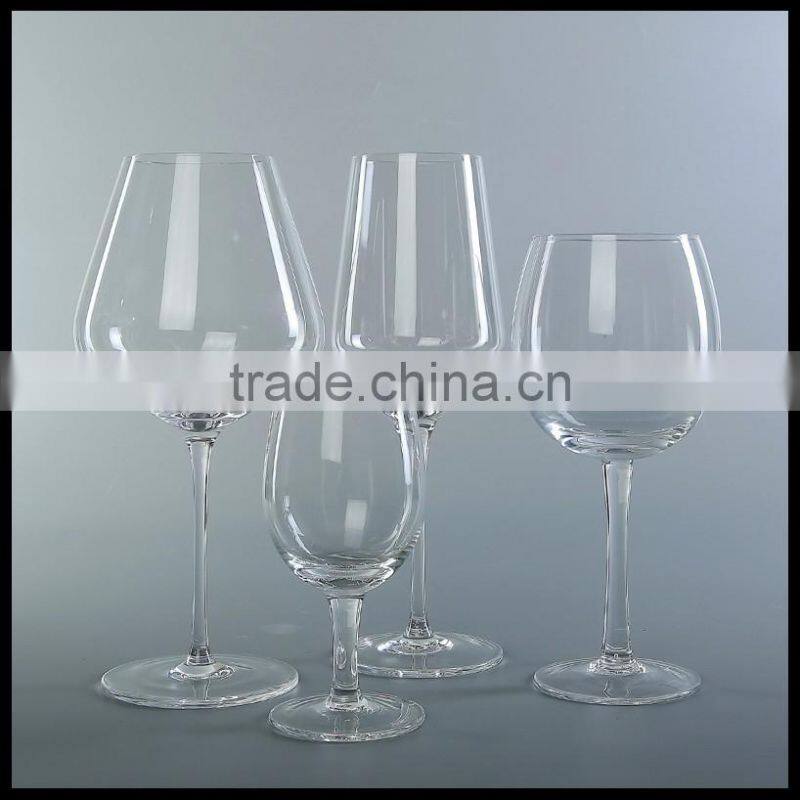 Unique design champagne flute wine glass green stemware
