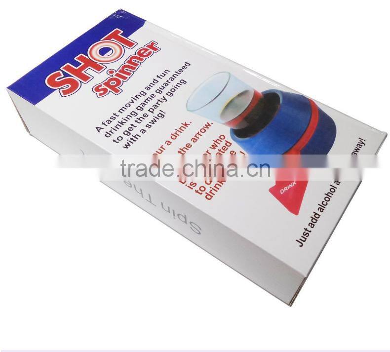 2017 Hot Spin The Shot Arrow Turntable Game Glass, KTV/Bar/ Party Table Funny Game Shot Spinner Drinking Glass For Wholesale