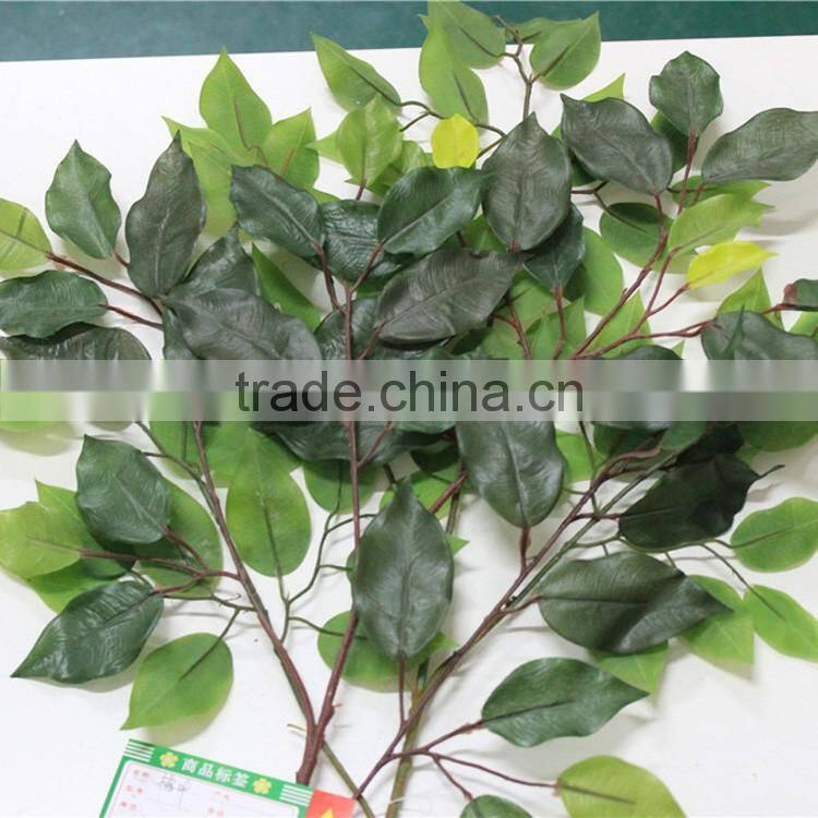 2016 wholesale artificial leaves white banyan artificial leaves for decoration artificial big green leaves