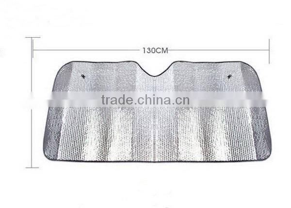 Cheap wholesale custom printed car sunshade portable aluminum car windshield sun shade