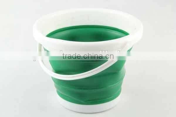 5L Outdoor folding circular and heart shaped Silicone bucket