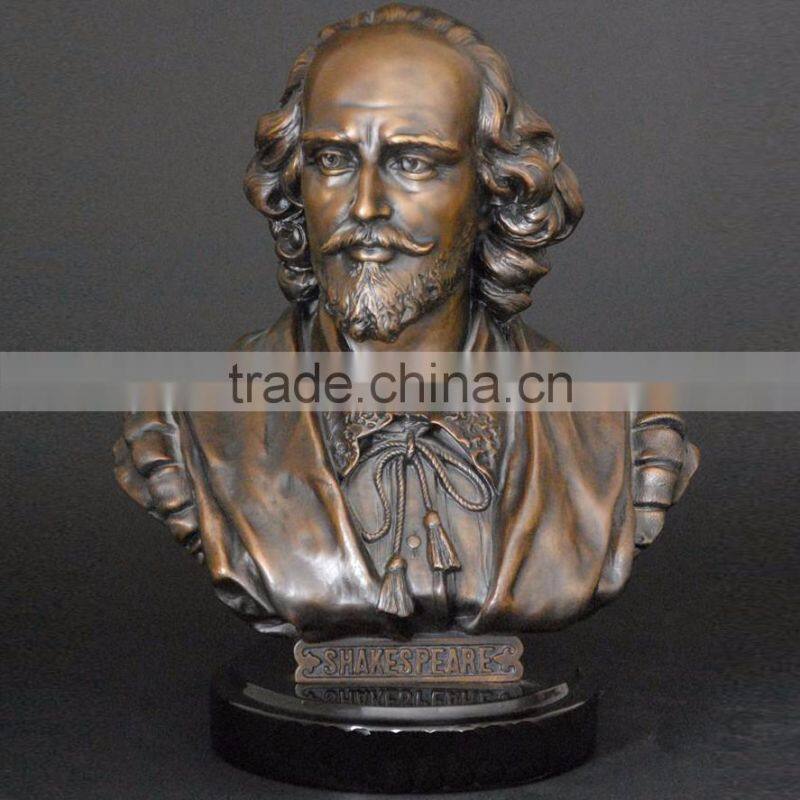 famous English writer Shakespeare bronze bust statue