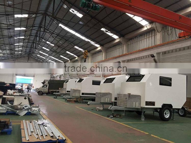 steel onroad camping trailer with tent