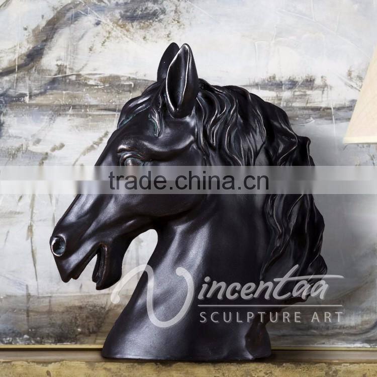 china supplier wholesale high quality resin craft fiberglass head horse