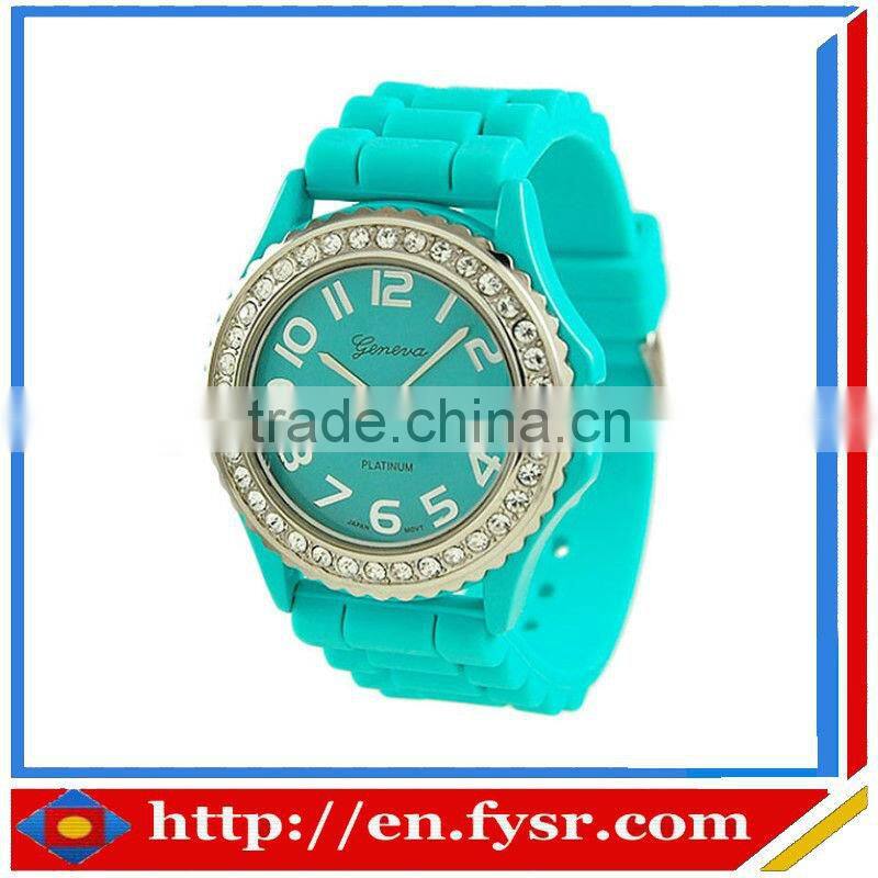 2013 wholesale sports fashion colorful unisex geneva watch,silicone watch,silicone geneva watch,silicone watch
