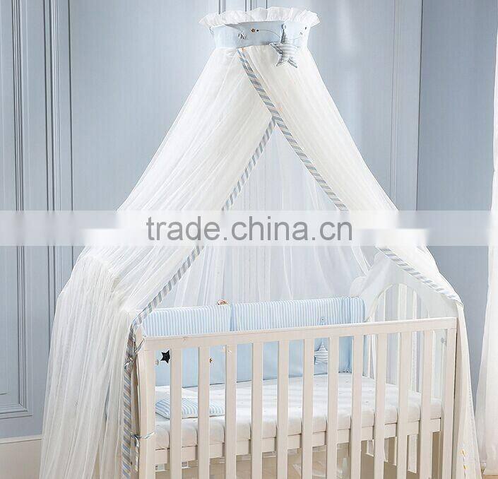 Lovely Summer Holiday Blue Star Mosquito Net and Bed Crown for Baby Cot BF11-08023d