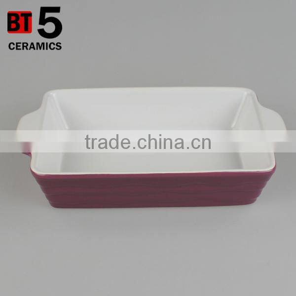 Ceramic Colorful Nice Oven Oblong Baking Tray