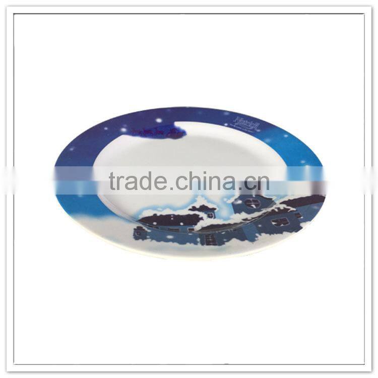 X'mas night design food touch available Christmas custom blue melamine side dish