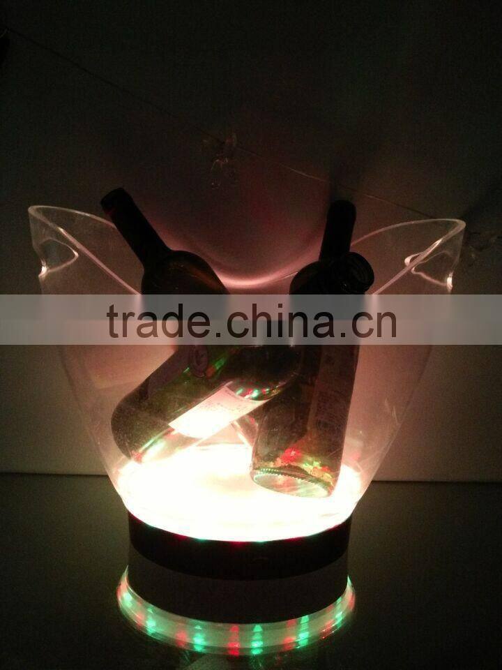 LED RBG color changing large clear Acrylic Ice Buckets