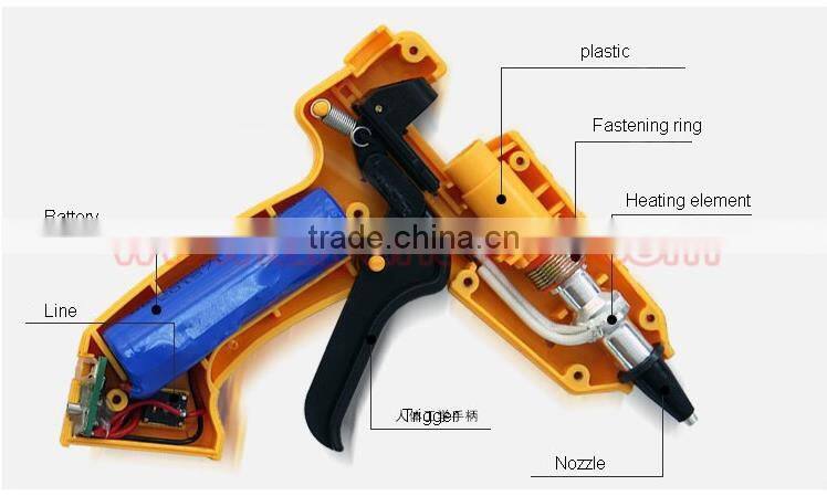 li-ion battery glue gun cordless hot melt glue gun lithium battery glue gun