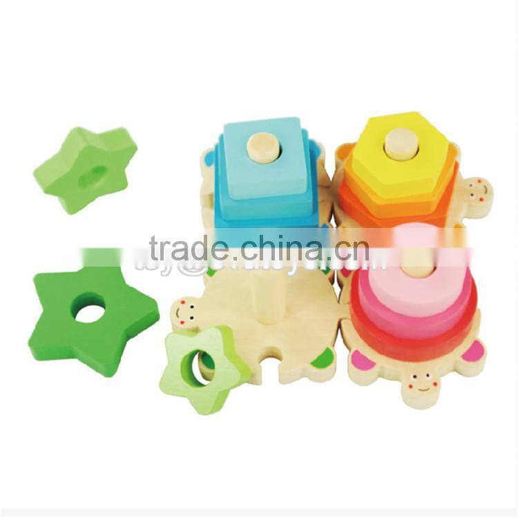 wholesale cheap kids educational geometry wooden pattern blocks W13E064