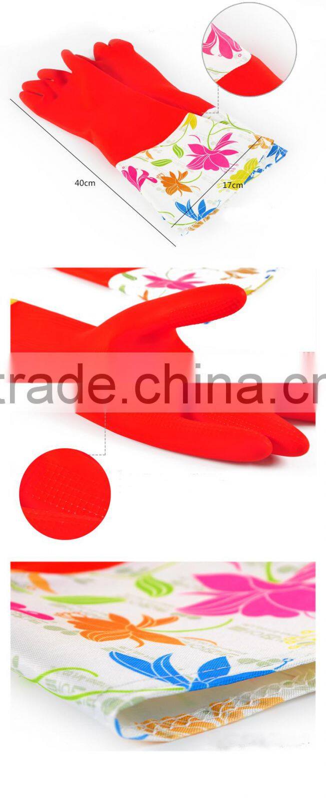 Extended Access Sleeve Double Within the Plush Warm Waterproof Gloves Rubber Gloves