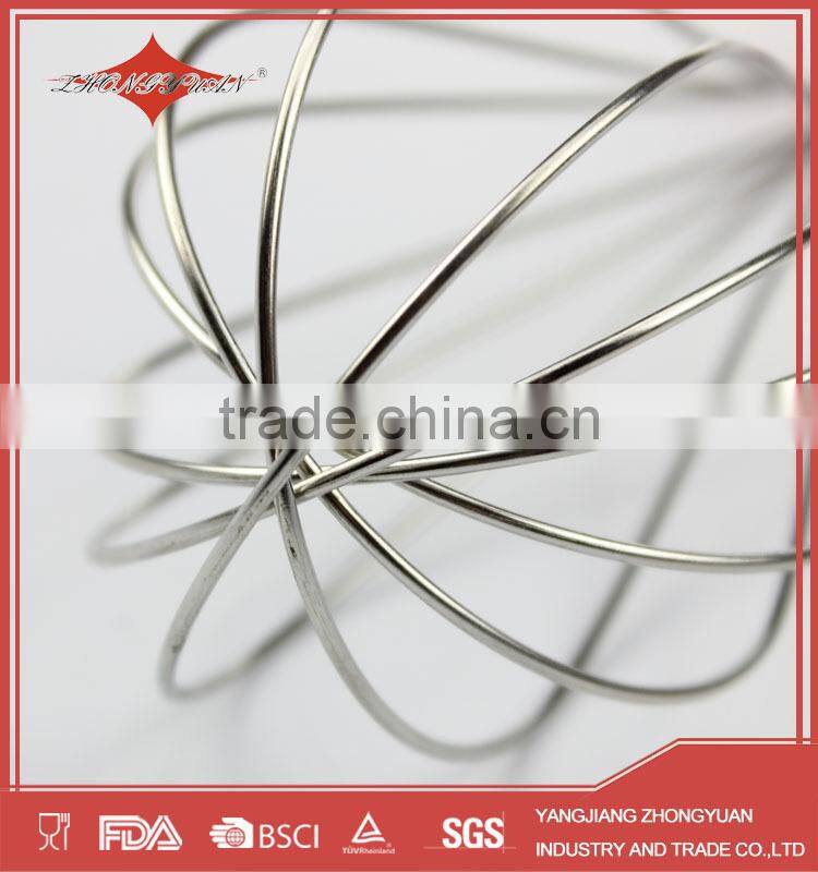 10" high quality stainless steel manual egg beater whisk for kitchen tools