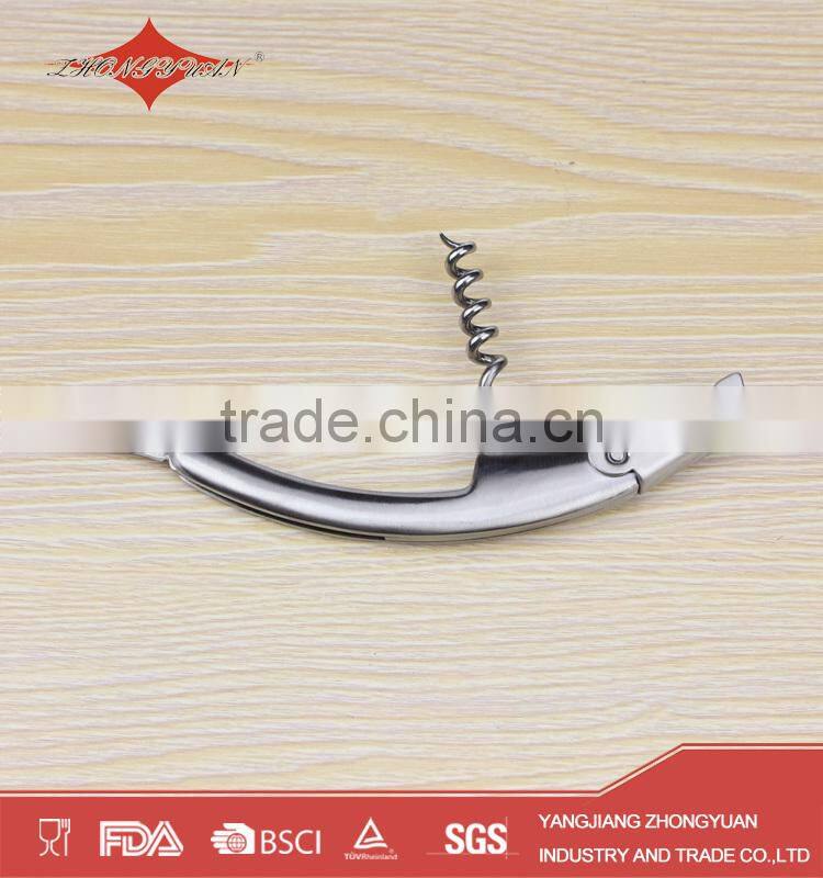 ZY-K1048 China manufacturer stainless steel bottle opener wine corkscrew