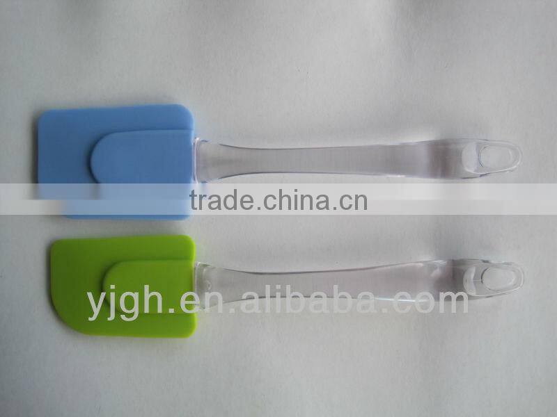 Transparent PS handle silicone spatula & brush