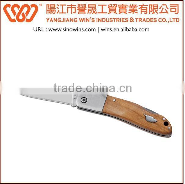A22030 Stainless Steel Single Blade Folding Knife with Plastic Handle