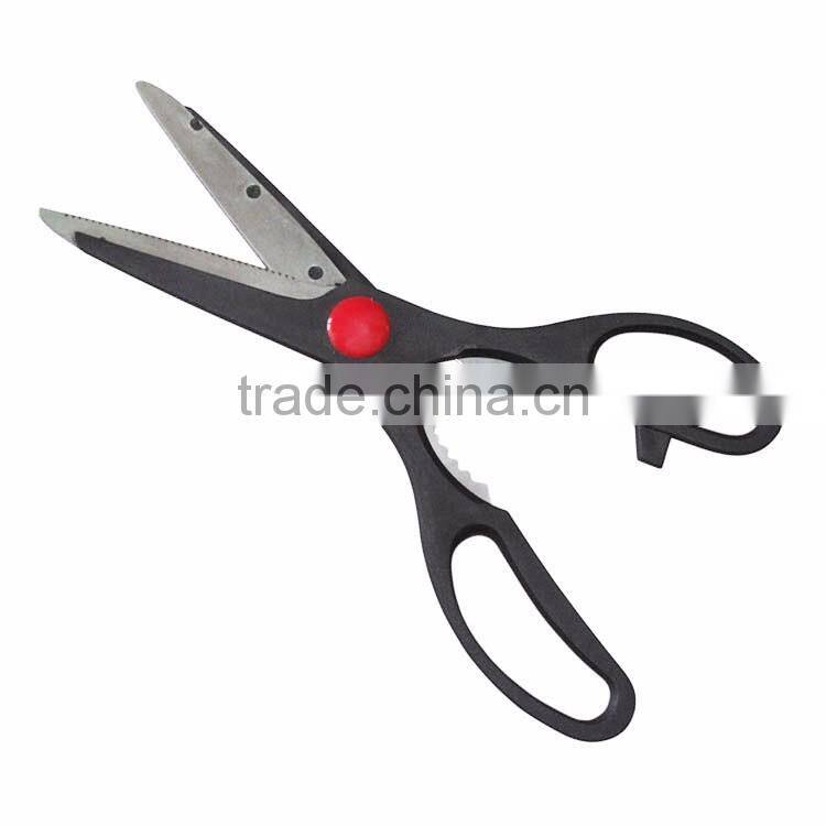 Lastest wholesale steel vegetables cutting scissors with walnut cutter