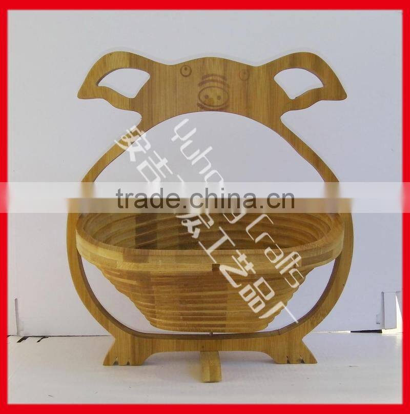 New Product for 2015 Bamboo Collapsible Folding Basket