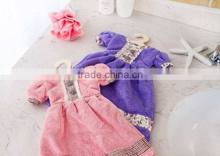 Best Quality Princess Dress Printed Kids Small Airline Hand Towels For Children Microfiber Hand Towel
