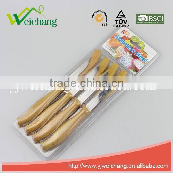 WCE2440 Hot Sale Cutlery Set 12 Pcs Stainless Steel with Plastic Handle Steak Knife Set