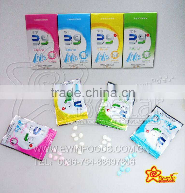 Four flavours sugar free chewing candy