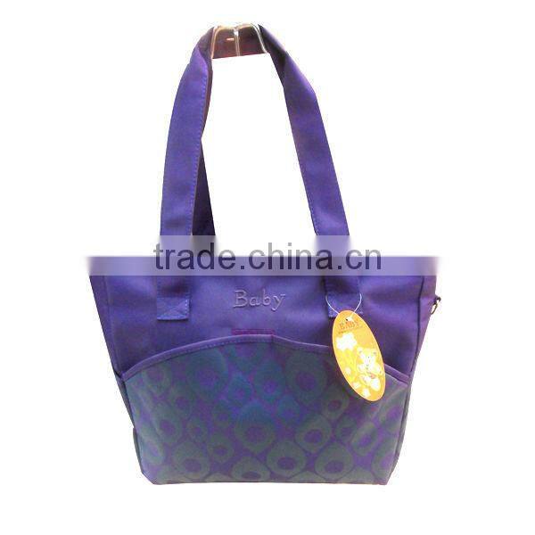 stock purple diaper bag
