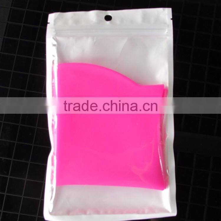 High quality waterproof printing swimming silicone hats with custom logo