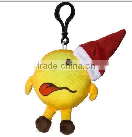 Cheap christmas keychain stuffed emoji gift plush promotional keychain