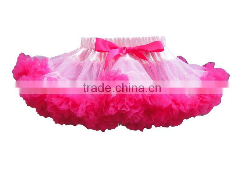 Lovely Pettiskirt Kids Birthday Party Dress Baby Girls Fancy Skirts Girl Pink Chiffon Skirt Boutique Dress