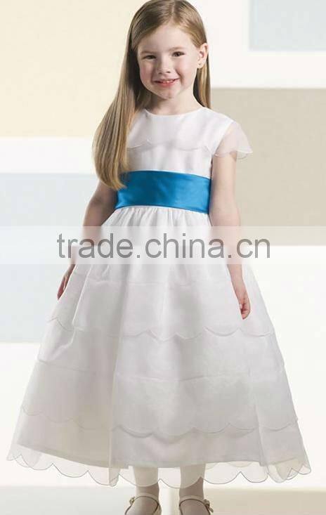 baby dress white with blue color