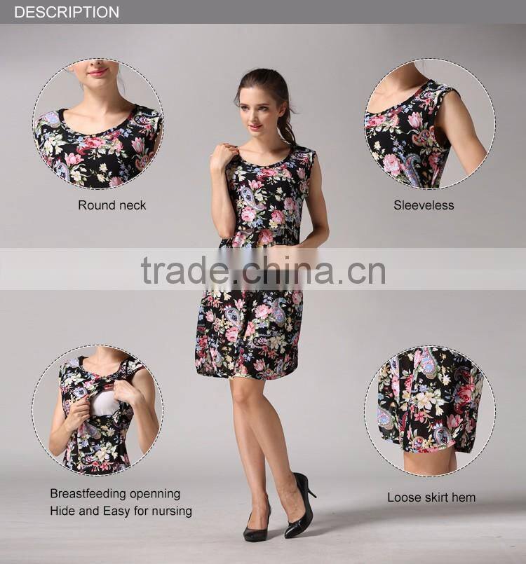 Maternity clothing breathable nursing dress breastfeeding clothing