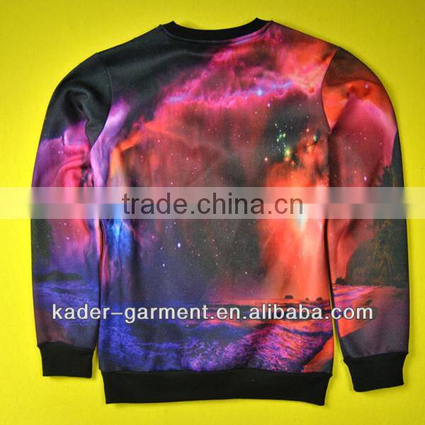 sublimation galaxy print hoodies for men