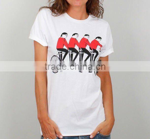 WOMEN PASTEL COLOUR PRINTED ROUND NECK T SHIRT