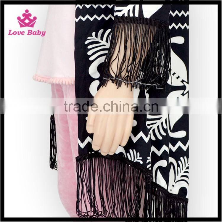 tassel kids long sleeve autumn coat dolman sleeve coat for kids 2016