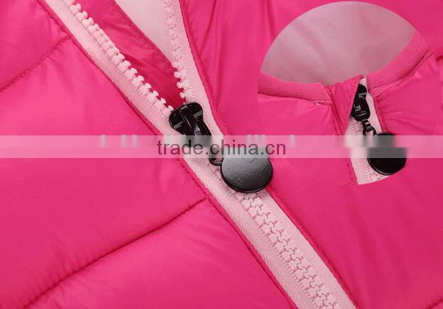 custom made new design casual children kids 3 pcs winter clothing sets(jacket+vest+pants)