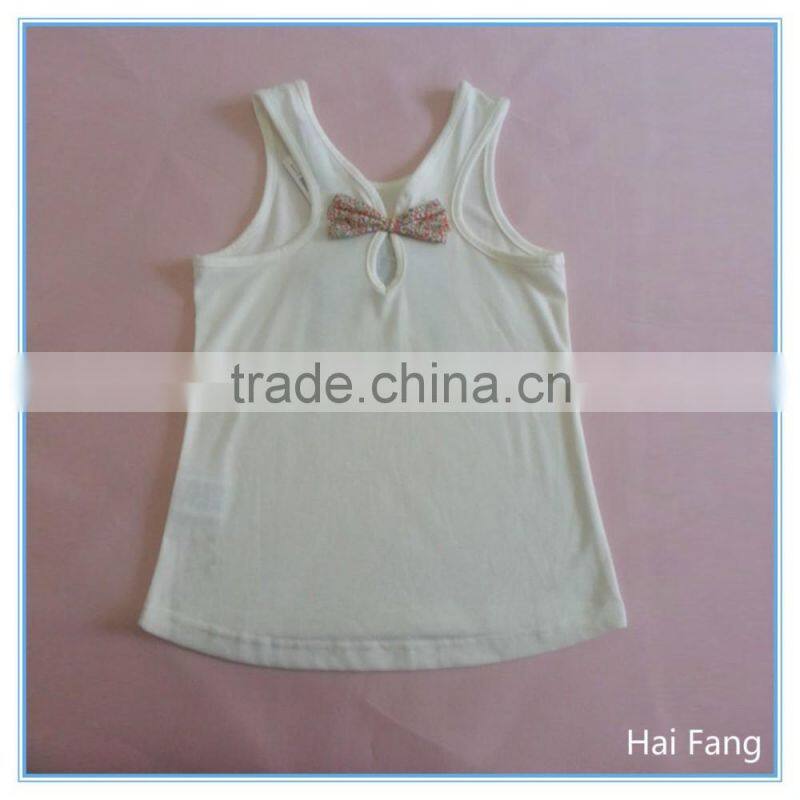 Children Girls OEM Cute Vest, Girls Fashion Summer Hot Vests Tops, Knitted Fabric Underwear Set