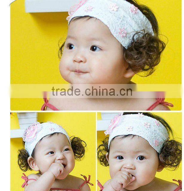 Lovely new style wholesal nylon bow baby head band