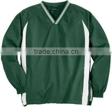 100 polyester long sleeve V-neck shirt