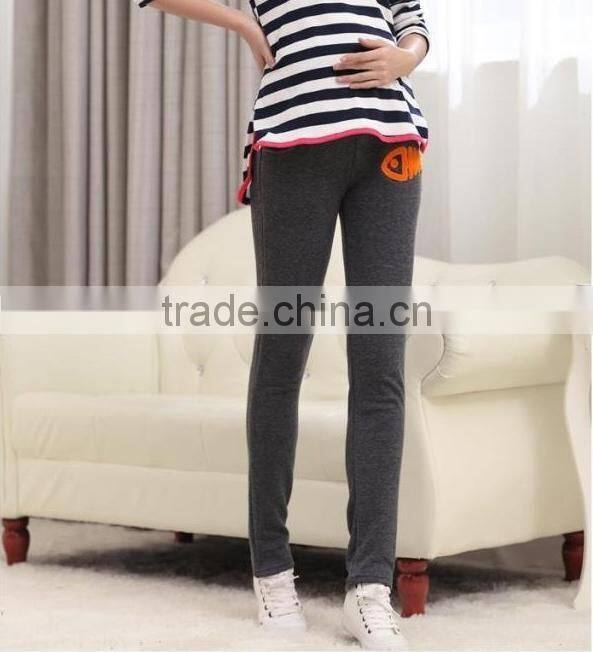 Pregnant women pants, high-waisted pants, cotton thick warm leggings