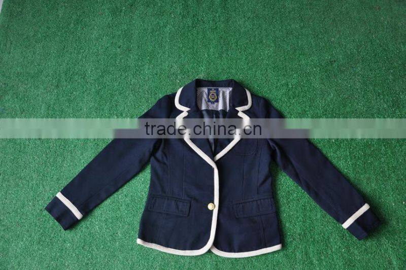 Formal navy blue Korea style high school uniform jacket